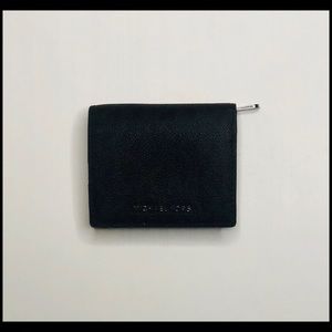Michael Kors Black MK Logo Bifold Travel Wallet